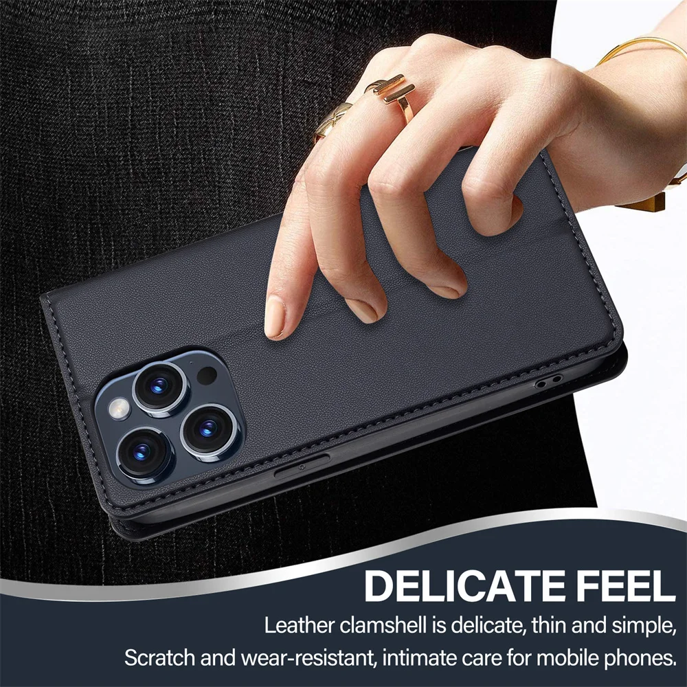 Luxury Leather Flip Phone Case with Enhanced Protection and Stylish Design