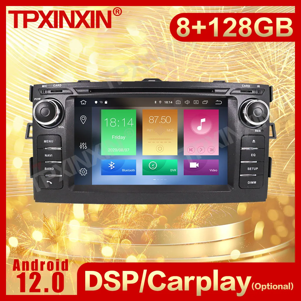 

Android 12 Radio Receiver Multimedia Stereo For Toyota Auris 2006 2007 2008 2009 2010 2011 2012 BT Recorder Autostereo Head Unit