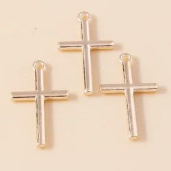 Set of 40 Adorable Alloy Cross Charms for DIY Jewelry and Crafts (Gold Color)