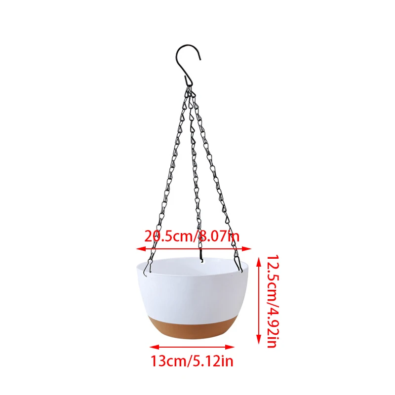 Description Picture 2 of itemAutomatic Water Suction Flowerpot Modern Contrast Color Hanging Basket Planting Container Garden Balcony Removable Flower Pots