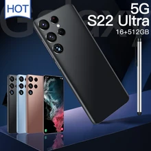 Global Version S22 Ultra Smartphone 6.7 Inch 16GB+512GB 6800mAh 32+64MP Carema 5G Network Android Unlocked NEWEST Mobile Phones