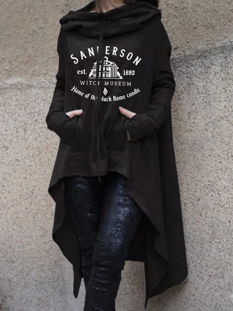 

2022 new cape hoodie halloween sanderson print hoodie ladies sweatshirt ladies hoodie top ladies print casual harajuku sweatshir