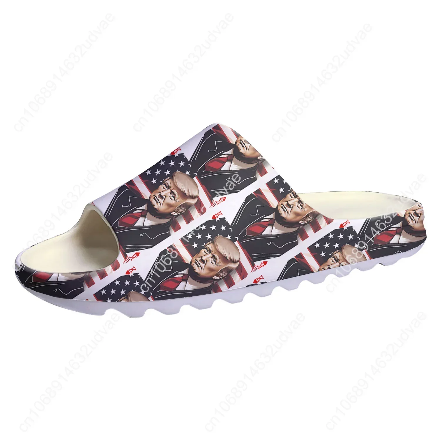 Trump 2024 Soft Sole Sllipers Home Clogs Never Surrender Water Shoes Men Women Teenager Step On Custom Sandals