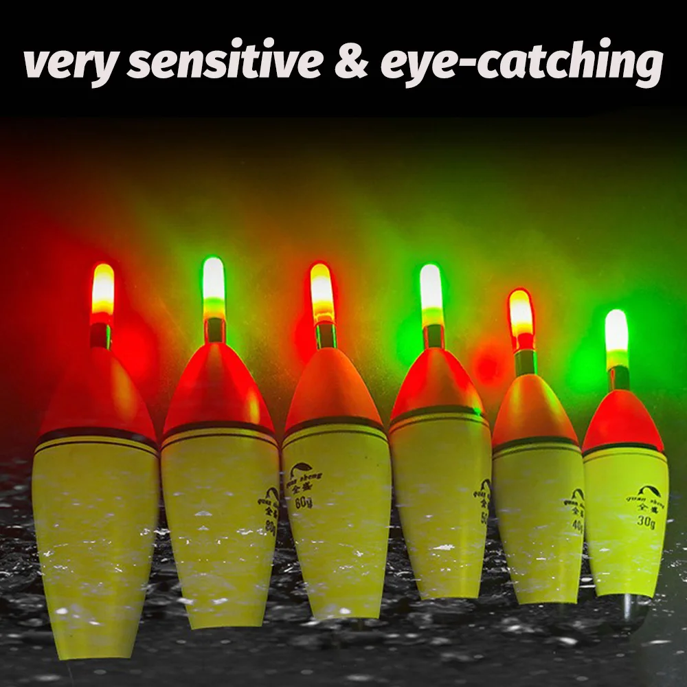Fishing Float Light 5g 100g Buoyancy EVA USB Charger CR425 Battery Lamp Tackle Ocean Rock Pesca Gear Day Night LED Vertical Buoy