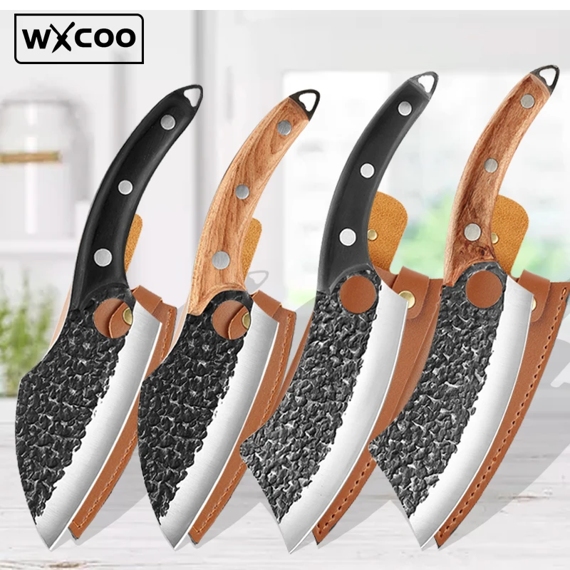 Forged Bone Slaughtering Knives Kitchen Butcher Meat Cleaver Chef Knives Slicing Fish Vegetable Stainless Steel Boning Knife BBQ kitchen knife meat cleaver