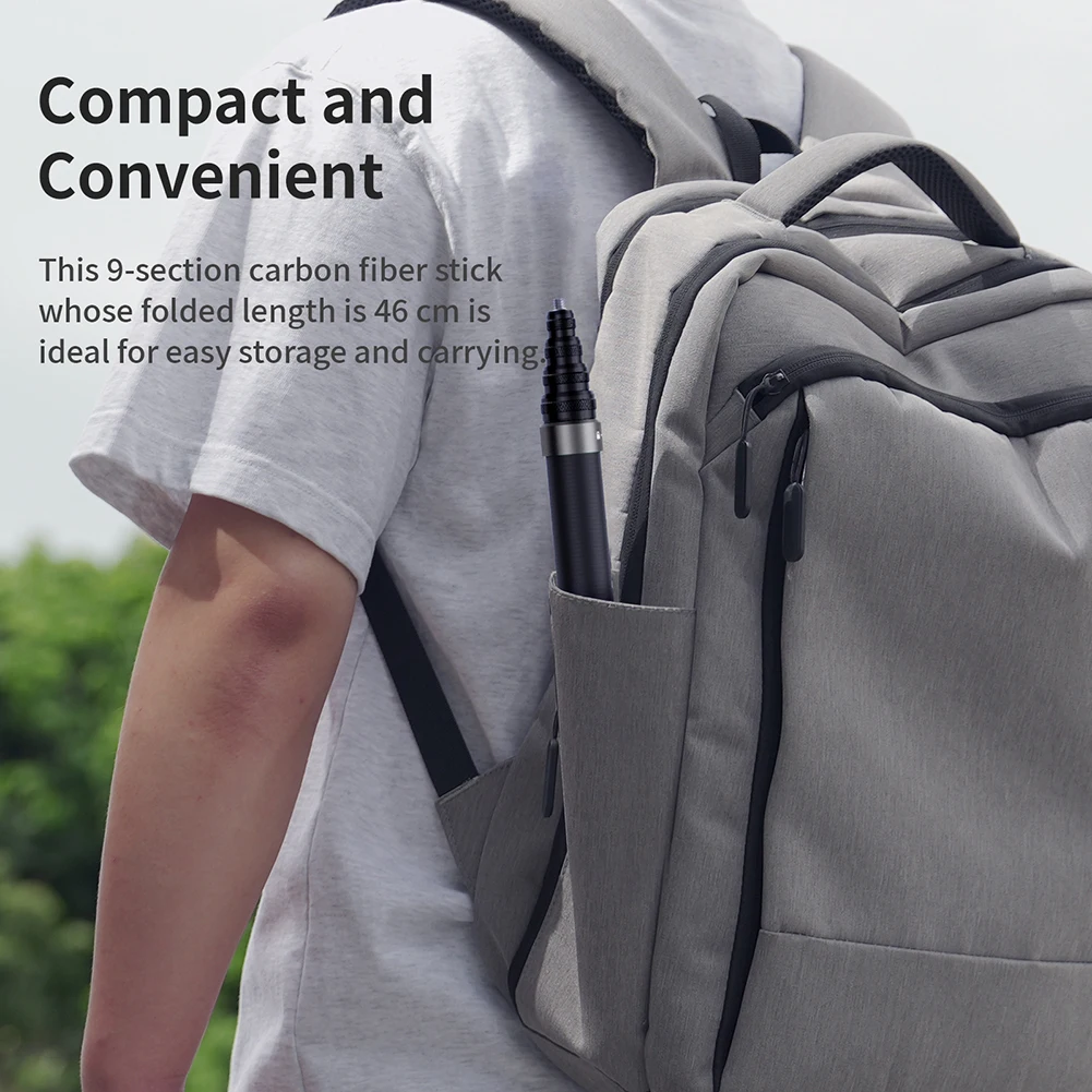 3M Carbon Fiber Selfie Extension Stick For Insta360 X5/X4/Ace Pro2 Invisible Selfie Extended Monopod for DJI OSMO for Gopro Hero