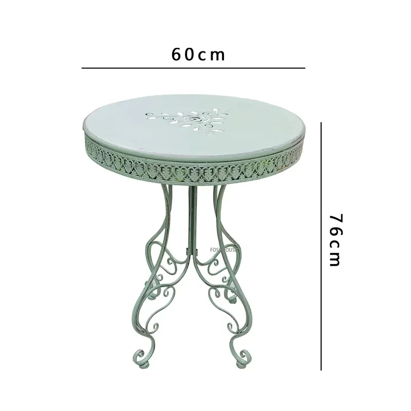 Description Picture 2 of itemNordic Iron Table and Chairs Set Outdoor Courtyard Lounge Chair Household Balcony Garden Coffee Table Garden Furniture set Z