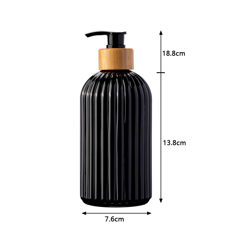 500ml Soap Dispenser Bamboo Pump Refillable Hand Pump Bottle Shampoo Conditioner Bathroom Liquid Lotion Container soap dispenser