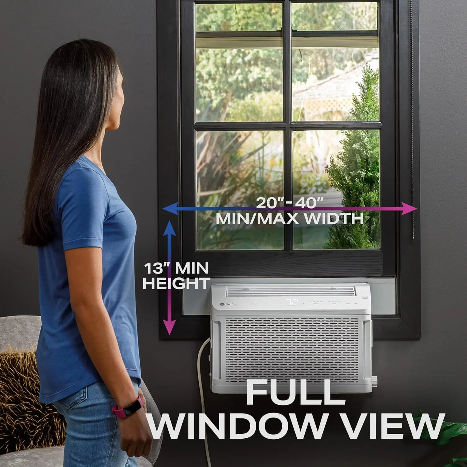 View Inverter Window Air Conditioner Unit, 10,300 BTU, U-Shaped Adjustable Depth, Energy Efficient Cooling up to 450 sq ft 2