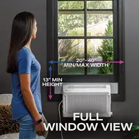 View Inverter Window Air Conditioner Unit, 10,300 BTU, U-Shaped Adjustable Depth, Energy Efficient Cooling up to 450 sq ft 2