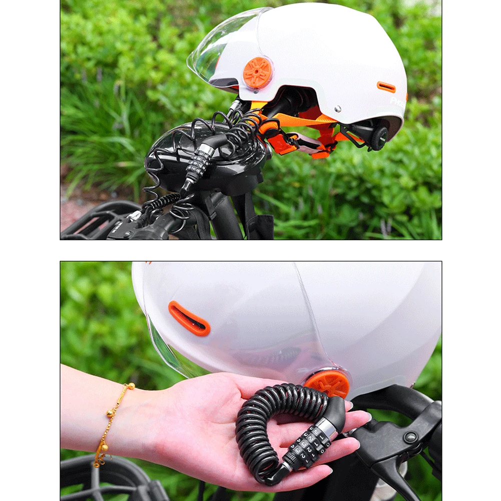 

Bicycle Mini Password Lock Electric Car Helmet Lock Anti-Theft Portable Motorcycle E-Bike Password Cable Locks Cycling Parts