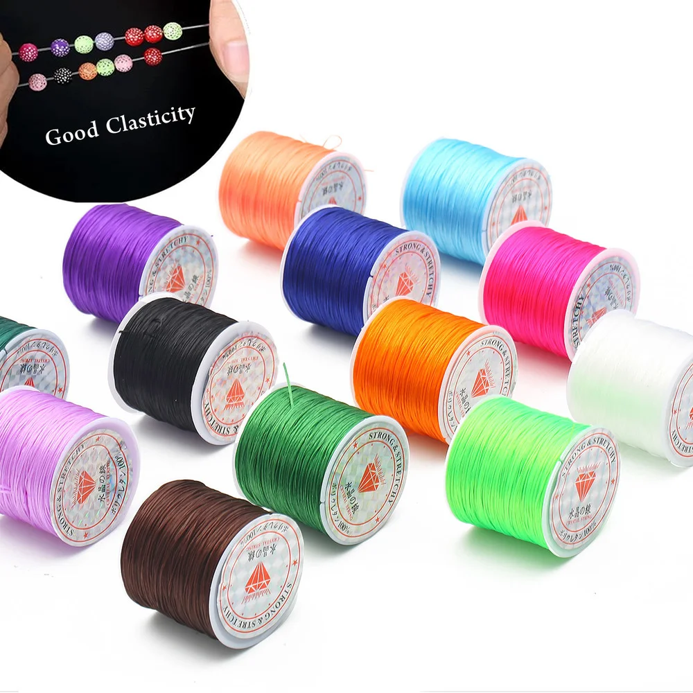 50M Strong Stretchy Elastic Crystal Thread Cord String for Bracelets Beading DIY 