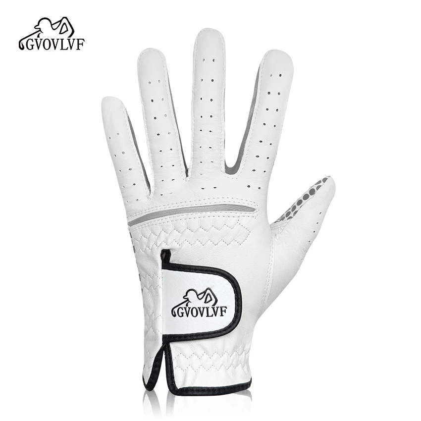 GVOVLVF Golf Gloves Genuine Sheepskin Leather Men Non-slip Sports Gloves Left Hand For Golfer Golf Glove Soft Breathable 2