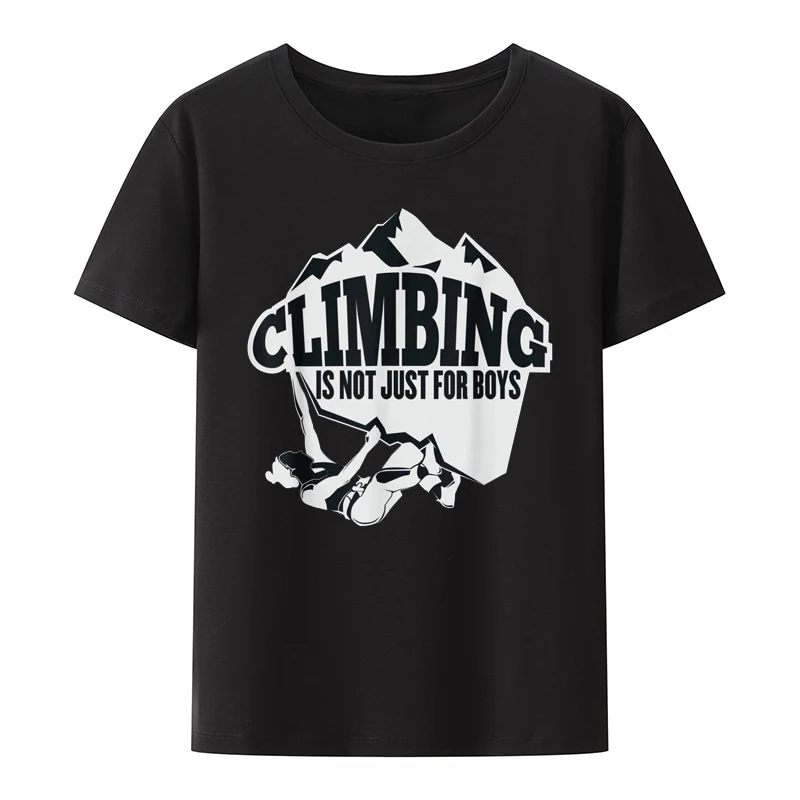 

Climbing Mountaineering Y2k Cotton T-Shirts Climber Basic Pattern Tops Comfortable Breathable Masculinas Camiseta Tee Tops