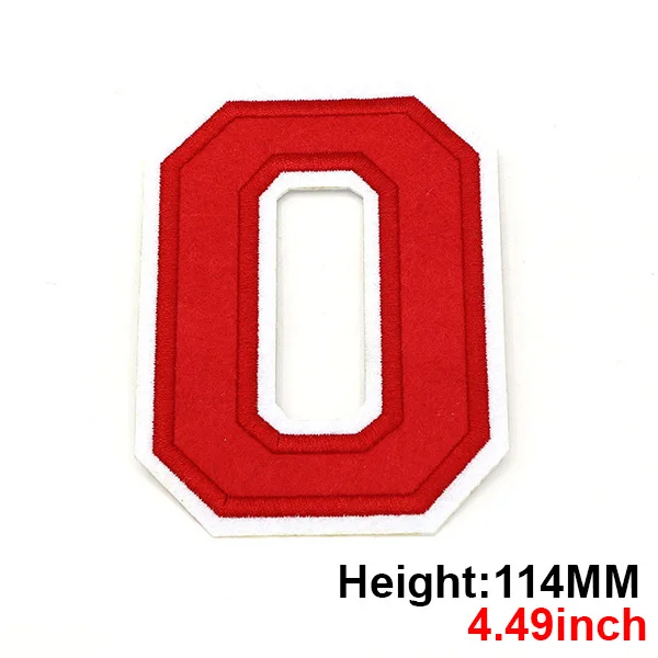 Large Black Embroidered Number Patch 114mm - Iron-On Applique for Clothing, Accessories, and Crafts