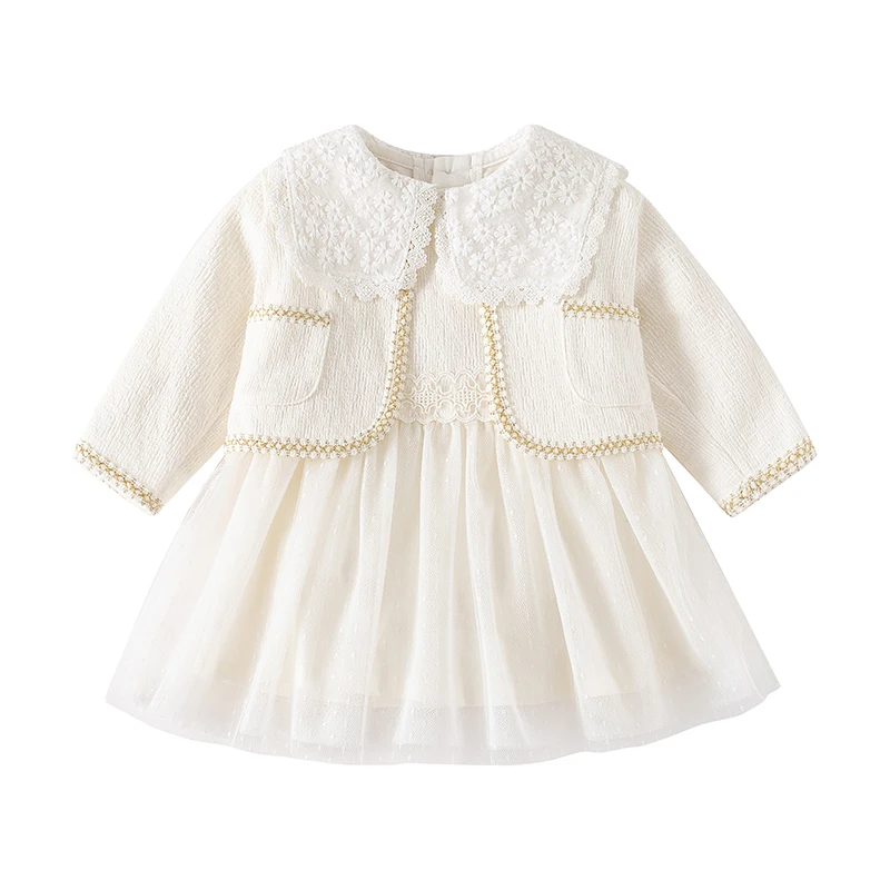 패션  여아 의류 세트 봄 가을 선드레스 + 가디건 여아 의상 드레스 슈트