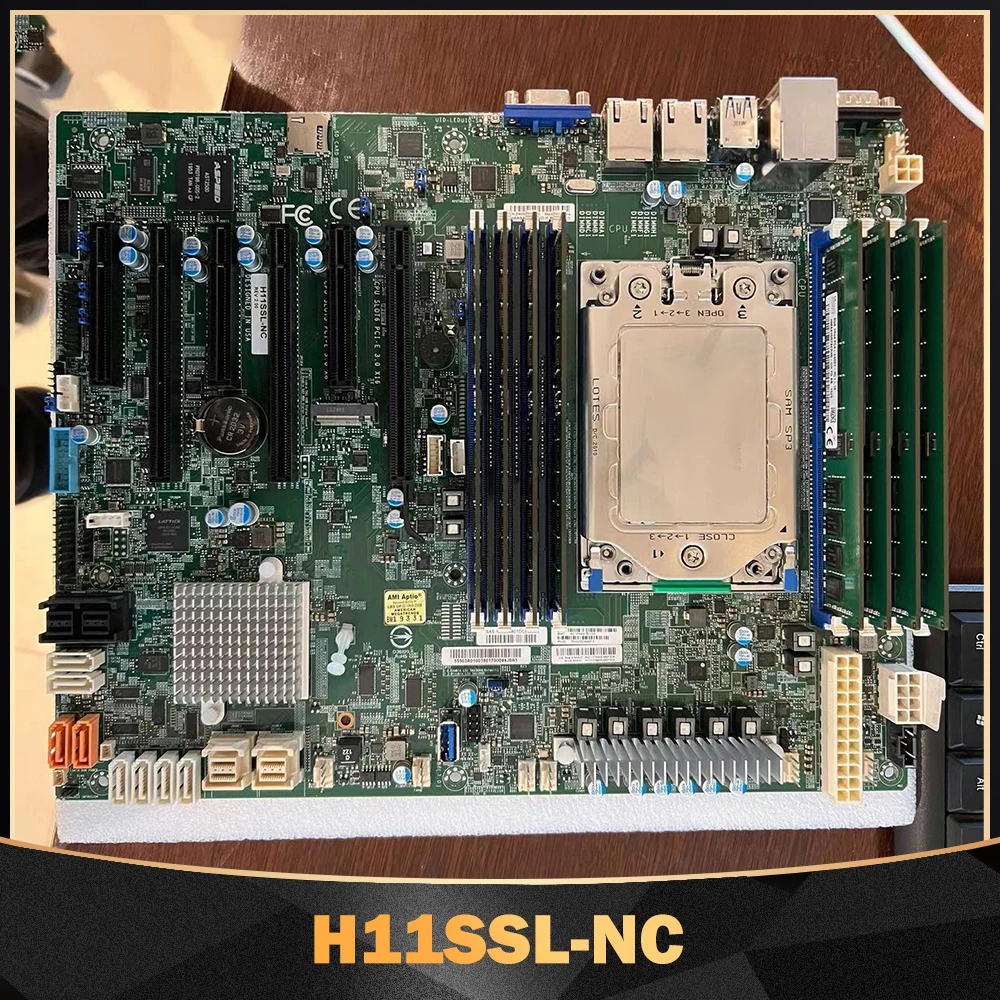 

H11SSL-NC For Supermicro Motherboard EPYC 7001/7002 Series Processor 8 SATA 3.0 + Broadcom 3008 for 8 SAS3 Ports + 2 NVMe