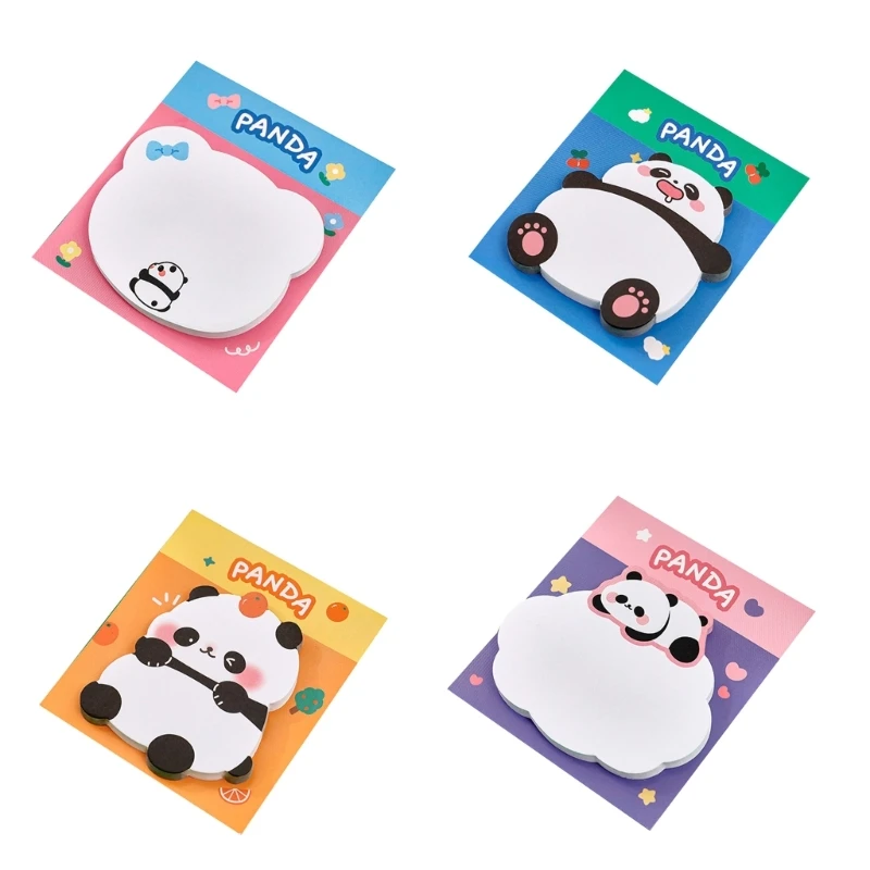 Pandas Pattern Sticky Notes Self-Stick Notes Sticky Notes Pastel Office Supplies Stationary for Studying & toDoLists