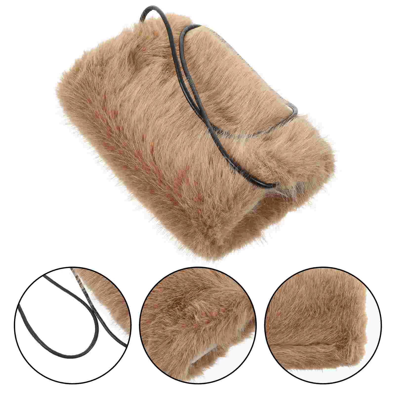 

Hand Warmer Delicate Hands Muff Womens Winter Gloves Earmuffs for Imitation Fox Fur Outdoor Women's