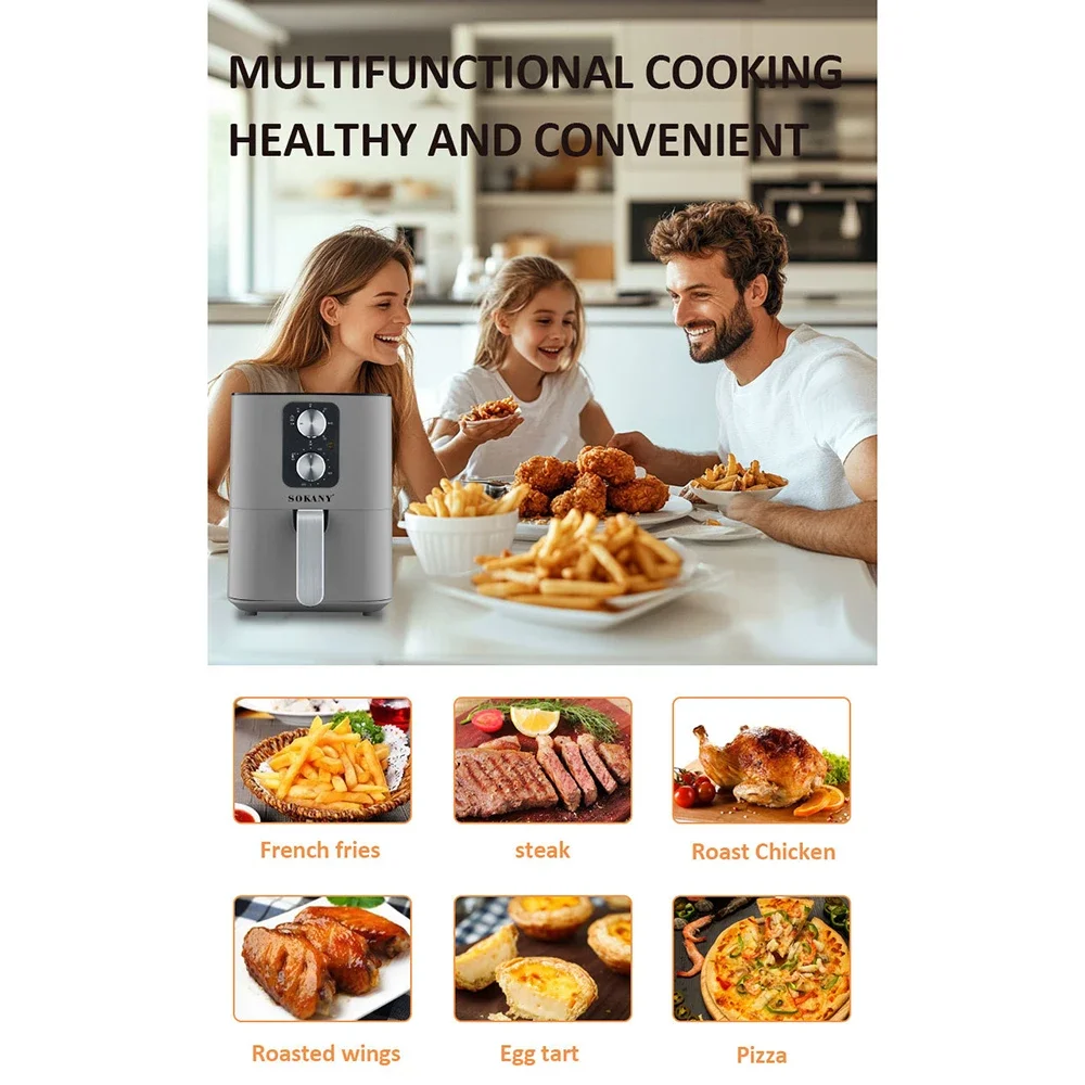 Multi-function Air Electric Fryer High-capacity Low-fat High-power Non-stick Baking Pan Potato Chips Grilled Chicken
