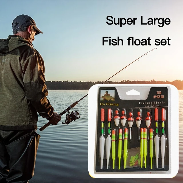 Fish Float Suit Fish Float 1 Set 15 Pieces Vertical Buoy Sea Fishing  Various Attachment Rubbers Fishing Lures Gear Float - AliExpress