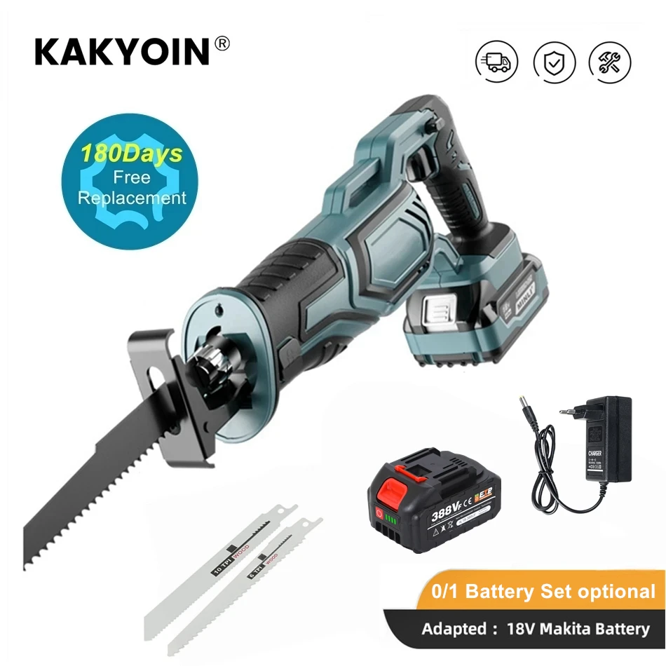 

20V Electric Saw Cordless Reciprocating Saw Wood Metal PVC Pipe Cutting Pruning Reciprocating Saw Power Tool Chainsaw