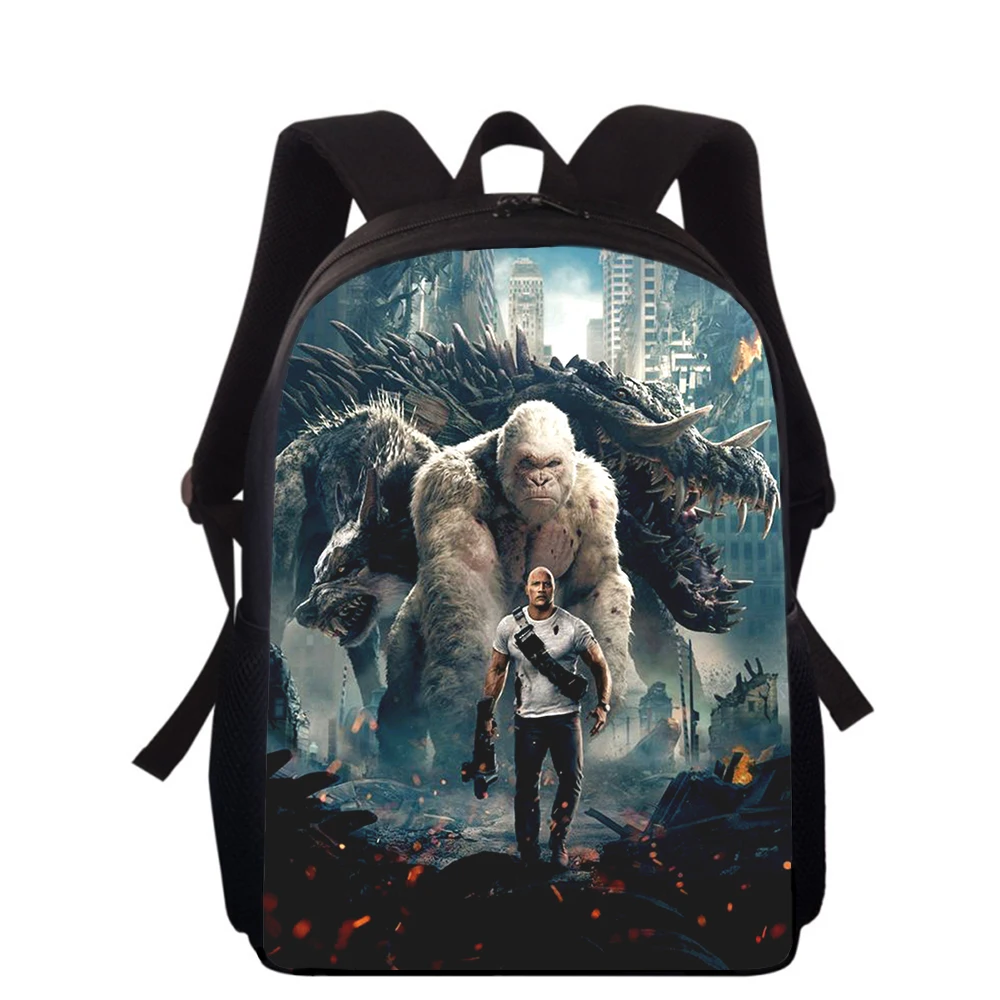 Dwayne Douglas Johnson 15” 3D Print Kids Backpack Primary School Bags for Boys Girls Back Pack Students School Book Bags