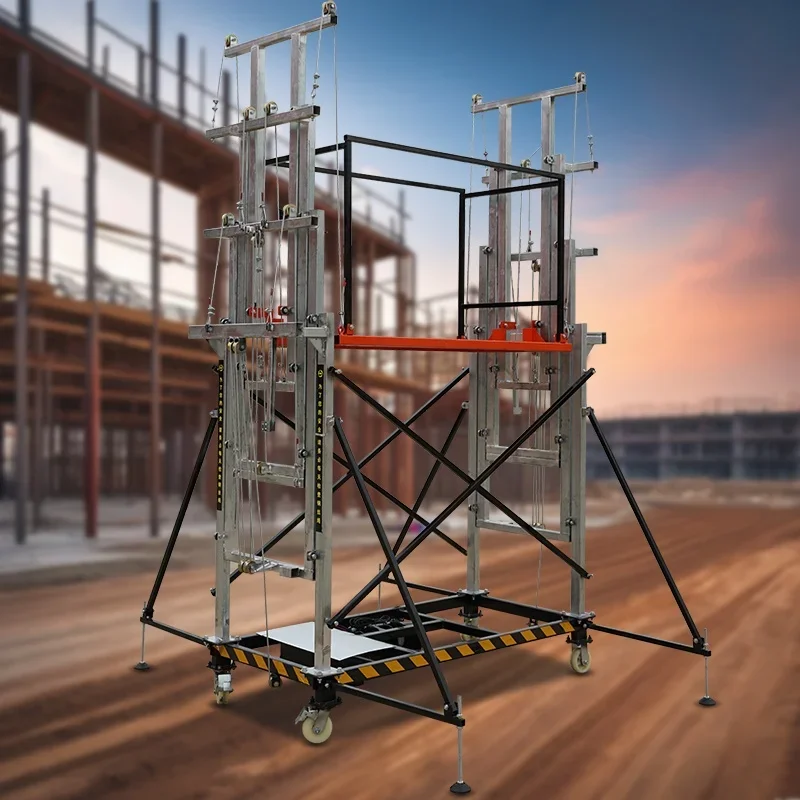 New Electric Scaffolding Lift Construction Machine Multifunctional Remote Control Folding electric scaffold