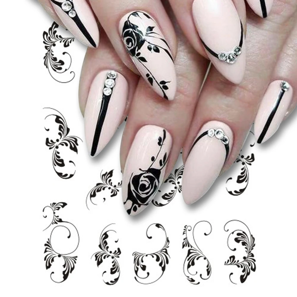 1pcs-nail-sticker-flower-water-transfer-white-rose-necklace-jewelry-nail-water-decal-black-wraps-tips-manicure-sastz609-658