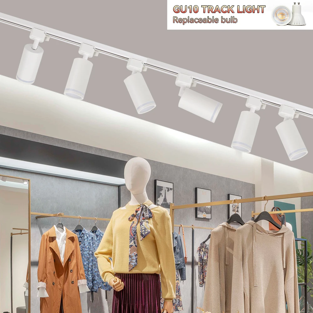 Indoor LED Track Lighting GU10 Spot Set for Home Studio