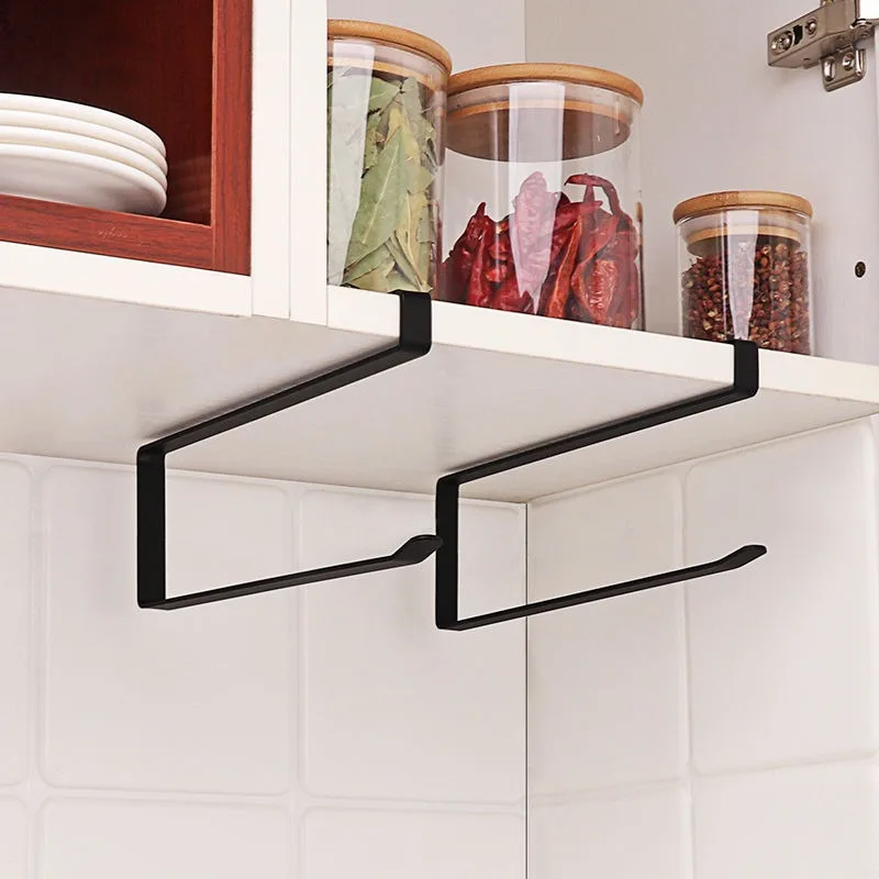 Wall Mounted Paper Roll Holder Bathroom Storage Toilet Rack Home Tissue Towel Rack Hanging Shelf for Kitchen Organizer