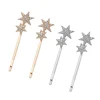4 Pcs Five-pointed Star Hairpin Girl Barrette Pentagram Bobby Drill Alloy Barrettes 3