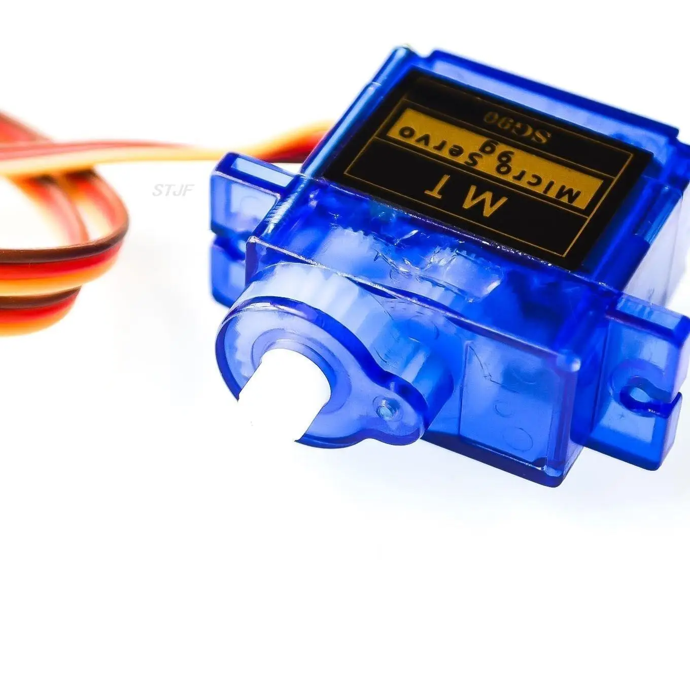 Servomoteur SG90 avec bras de commande et vis, utilisable en 180° ou 360° pour modélisme RC