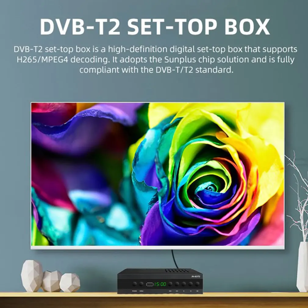 Nouveau décodeur TV H.disparates HD DVB-T2 C débarHD numérique TV récepteur DVB-T2 FTA décodeur 1080p numérique Tv Box prise UE