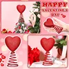 Red Mini Valentine Day Tree Topper Glitter Heart Shape Tree Hat Valentines Decorations Home Decoration Chic Hanging Decorations 5