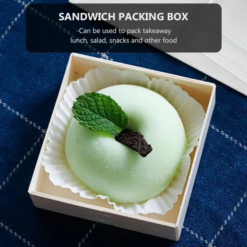 10pcs Disposable Cake Packaging Boxes with Clear Lids, Cupcake, Cookie, Bread, Burger T... - SKU DCPB2230 - UGI Packaging