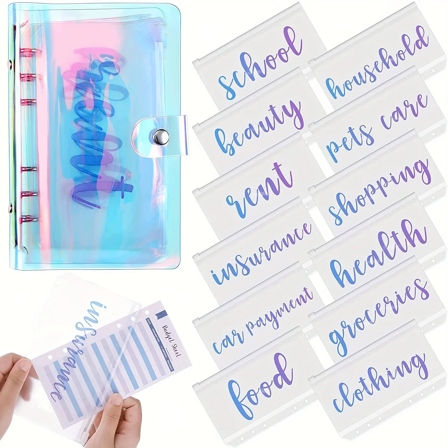 

1 piece laser folder cover creative flipbook A6 soft shell small fresh memo diary (1 flipbook folder 12 flipbook pockets)