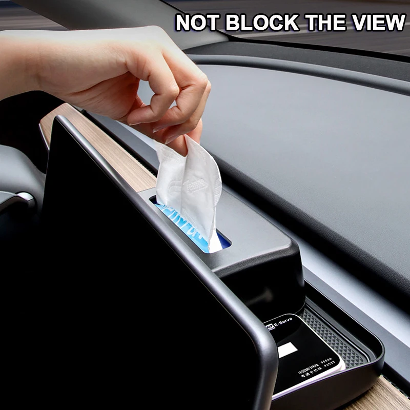 Car tissue holder For Tesla model 3 2019-2021 2022 2023/model y Navigate  screen hidden tissue box ETC/Hi-pass bracket holder - AliExpress