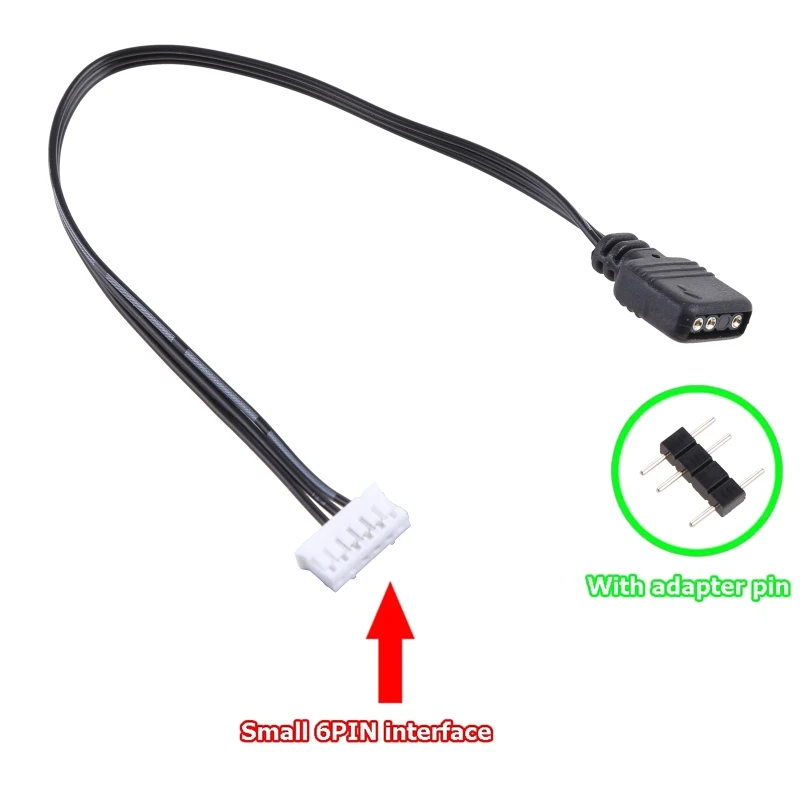 Fan Controller Adapter Cable 5V 3-pin To 6pin/ 4pin Converter 5V ARGB 3Pin to 4Pin 6Pin For Coolmoon Cool Moon Fans conversion cable adapter pwm fan expansion cable pwm fan cable
