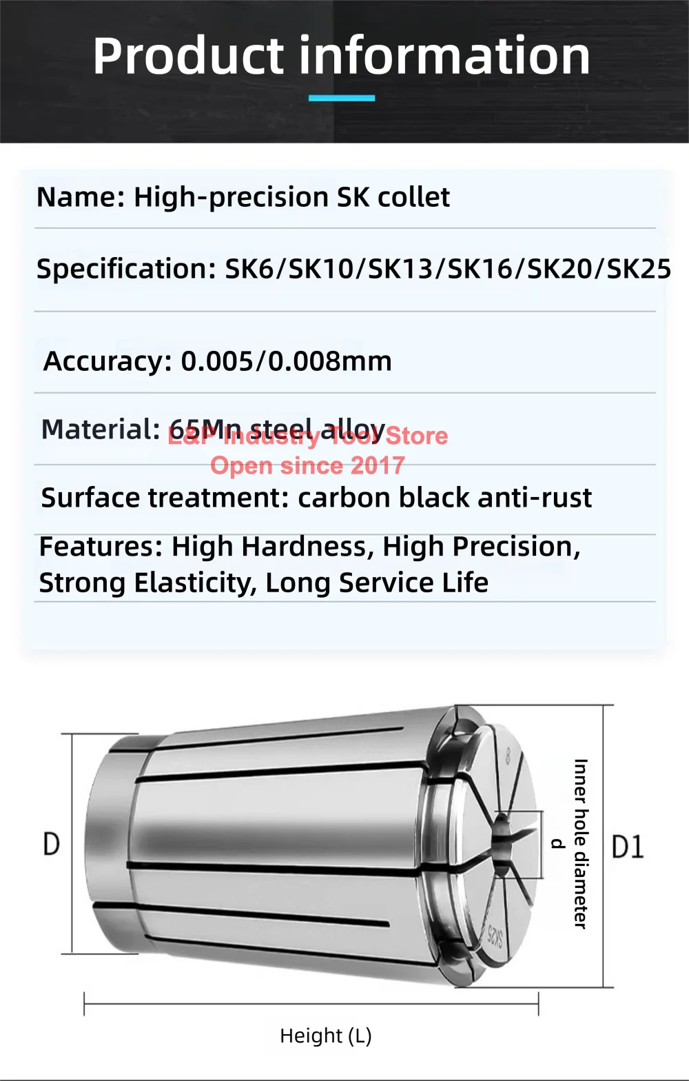 Präzision AAA UP Kleine SK06/10/13/16/20/25 Spannzange Maschine Mini Drehmaschine Bohrfutter CNC Spindel Metall Fräsen Klemme 4mm Welle Werkzeug – Detail 1