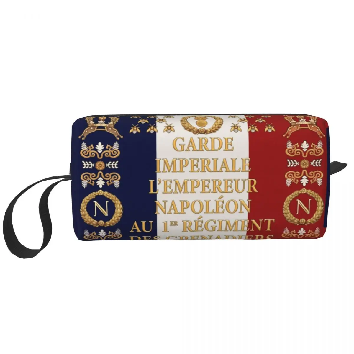 

Napoleonic French "1er Garde Imperiale" Flag Makeup Bag Pouch Cosmetic Bag Men Women Toiletry Bags Accessories Organizer