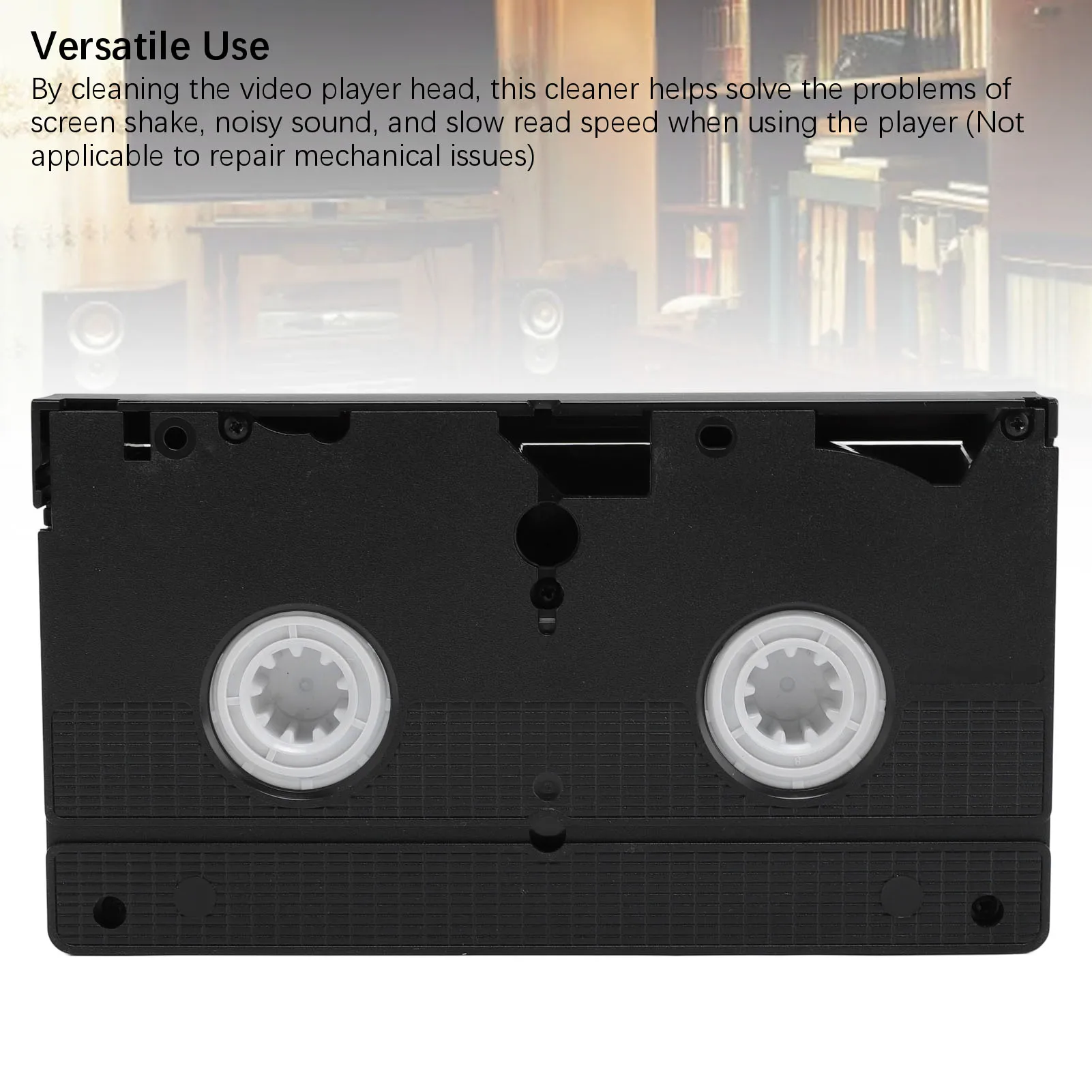 VCR Head Cleaner VCR VHS Head Cleaner Reusable Video Player Head Cleaning Tool Dry Technology No Fluid Required VHS Head Clean