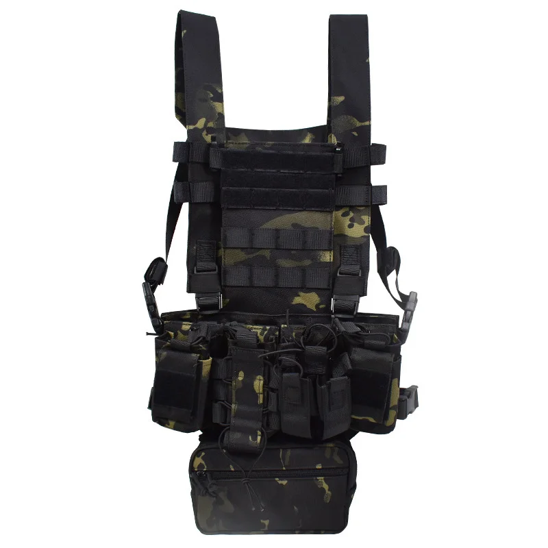 Mulitcam Black Airsoft Vest Tactical D3 Combat Chest Rig Military Carrier Vest With Radio Mag Pouch Hunting Paintball Equipment