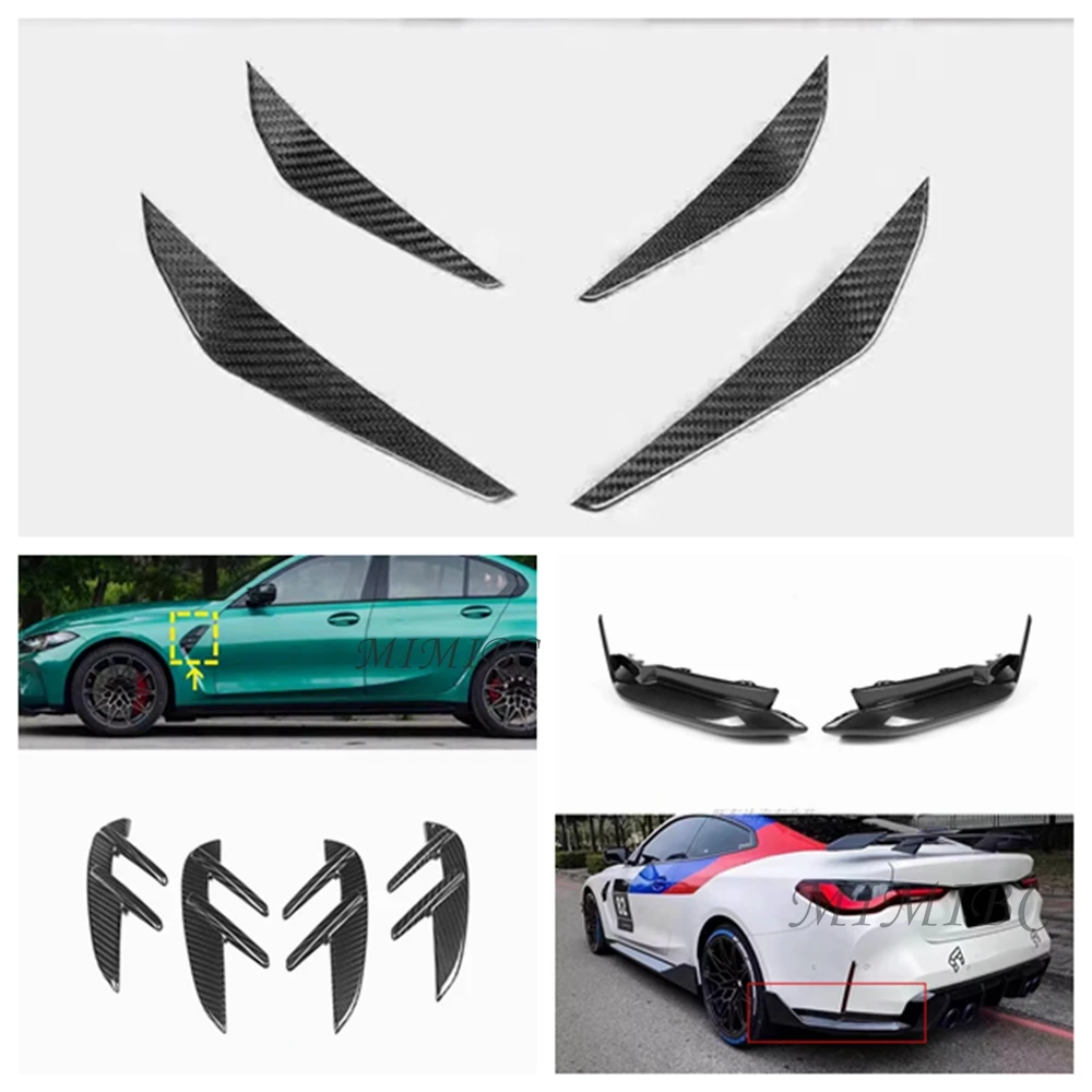 

For BMW G80 G82 M4 M3 2021 2022 Auto Air Intake Fender Vents Cover Trim Dry Carbon Front Side Fender Air Vent Covers Trims