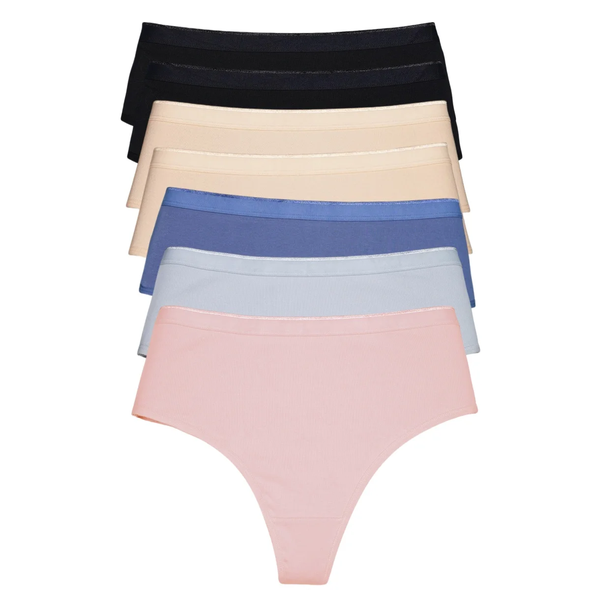 1PC Thongs Women Cotton Panties Female High Rise G-String Sexy High Leg Cut Bikini Solid Color T-back Breathable Lingerie S-L