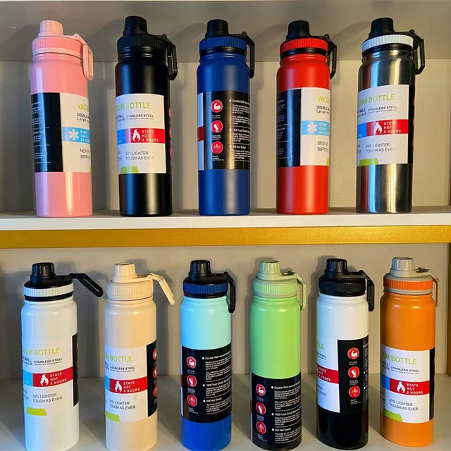 Stainless Steel Thermal Cup 600ML 800ML 1000ML Thermos Bottle Keeps Cold and Heat Thermal Mug Sports Insulated Cup Vacuum Flask 3