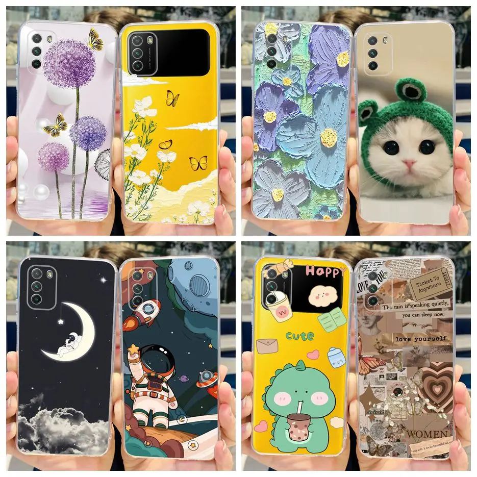 For Xiaomi Poco M3 Case Fashion Painted Cover Silicone Soft TPU Phone Case For Xiaomi PocoM3 Poco M3 Pro 5G Back Cover Coque phone case phone protector cover