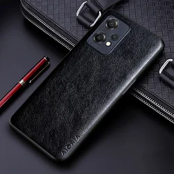 Deluxe PU Leather Business Phone Case - Solid Color Design for Nord (Black)
