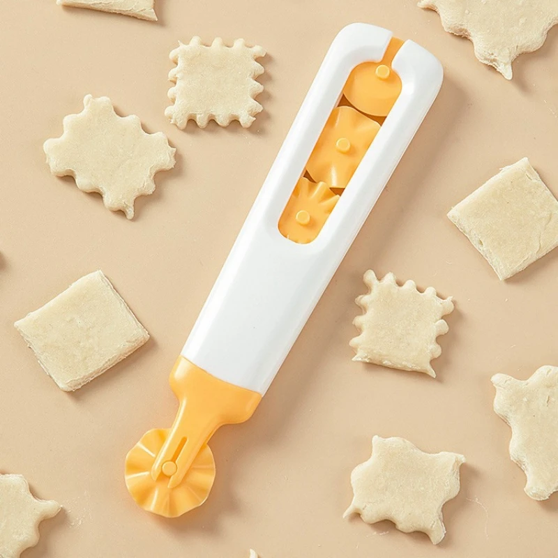 Dumpling Biscuit Roller Cutter Cookie Round Rolling Cutting Blade Dough Circle Wheel for Pizza Pastry Pie Crust Baking Tool 1Set baking tool dough cutter baking accessories cookie cutters dumpling maker