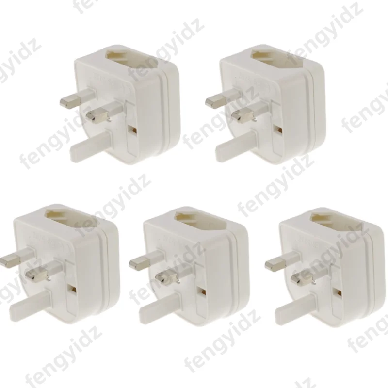 European to UK Power Socket Travel Adapter Plug - 2 Pin to 3 Pin Converter, New